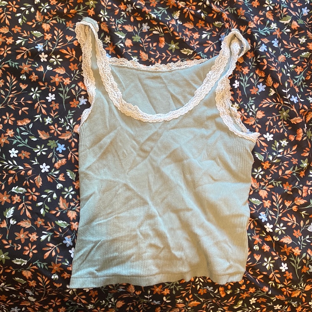 Brandy Melville sage green tank top